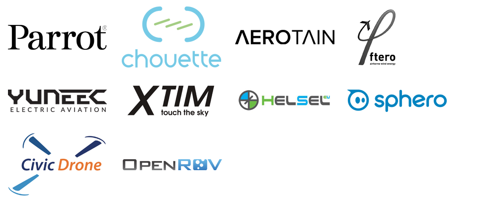 Parrot, Chouette, Aerotain, Ftero, Yuneec, XTim (Bionic Bird), HELSEL (SwellPro)