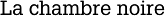 La chambre noire