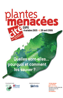 affiche de l'exposition plantes menacees - biodiversite