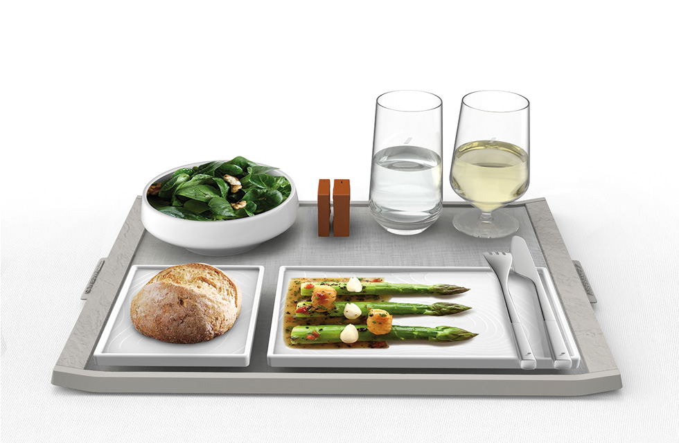 LE SERVICE DE TABLE EN CABINE LA PREMIÈRE ET BUSINESS - Collection arts de la table pour Air France(ouverture du diaporama)