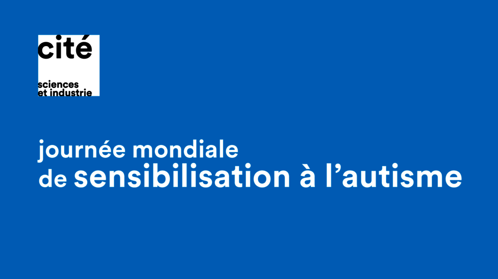 Titre Journée de sensibilisation à l'autisme sur fond bleu