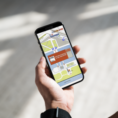 Plan simplifié des alentours de la Cité vu d'un smartphone
