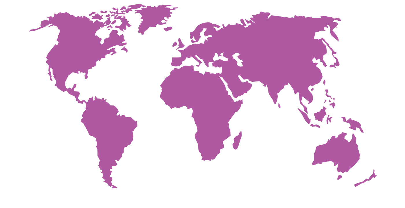 map monde représentant les 6 continents